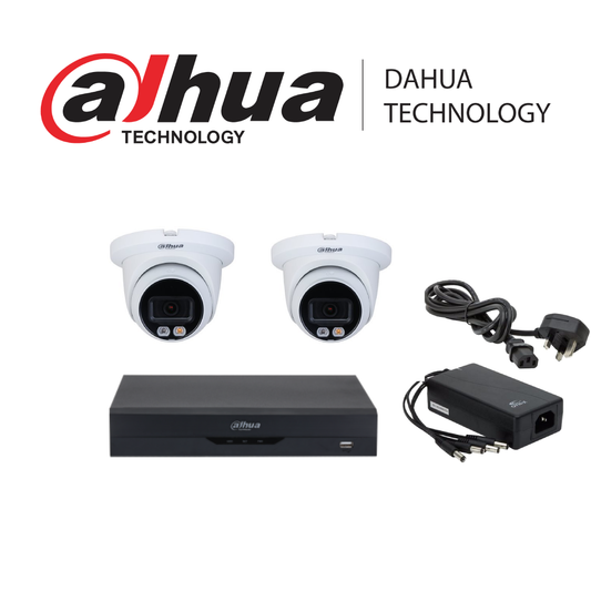 Dahua 4MP 2x Full Color  4 Channel IP Camera NVR KIT-DAHUA-IP-4MP-FULLCOLOR-2CAM