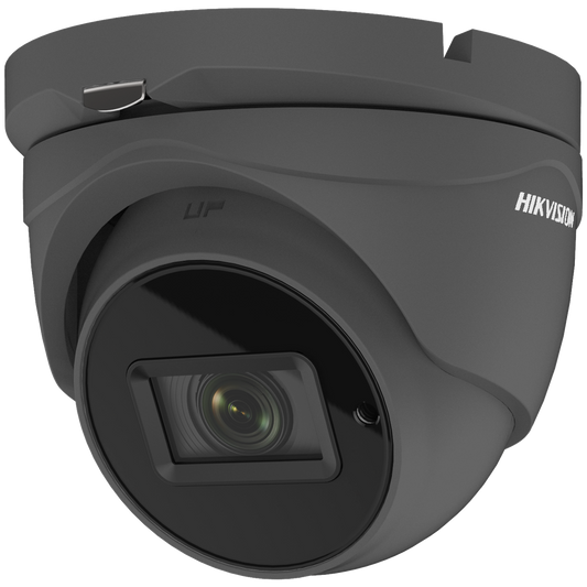 Hikvision POC Turbo TVI 5MP 40m Turret Dome Motorised 2.8-12mm - Grey (DS-2CE79H0T-IT3ZE-GR)